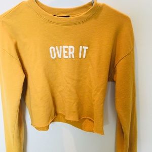 Yellow “Over It” shirt